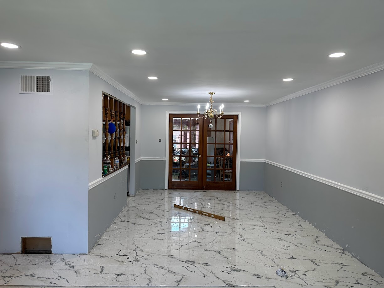 Professional recessed lighting installation in Harrisburg home